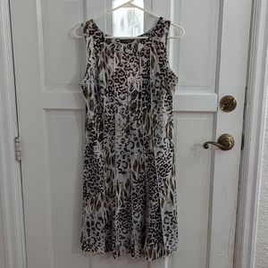 Voir Voir Sleeveless Leopard Print Dress